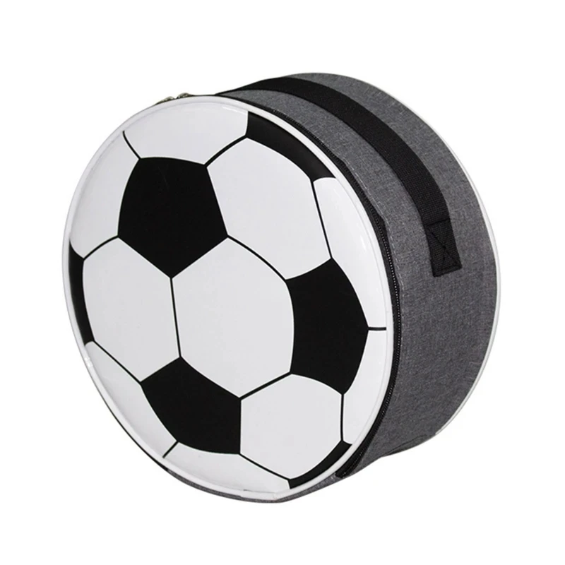 Kreative und lustige isolierte Fußball-Lunch-Tasche für Fußballfans, Männer und Frauen, kühle Lunch-Tasche, Lunchbox, Tragetasche für Schulmädchen – Detail 15