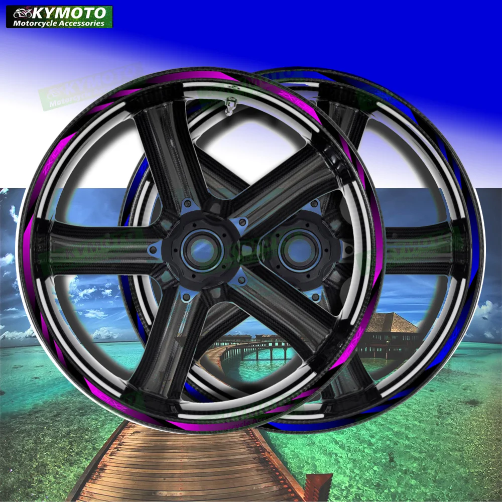 

Аксессуары для мотоциклов ZX-10R ZX10R, 17-дюймовые наклейки на колеса, обтекатели, модифицированные светоотражающие наклейки, украшение в полоску