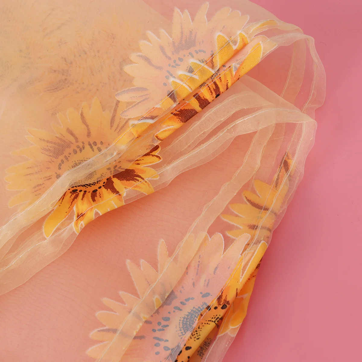 نافذة شفافة عباد الشمس المطبوعة الفوال الستار البرتقالي 200x100 سنتيمتر غرفة نوم غرفة المعيشة نافذة الستائر الخصوصية