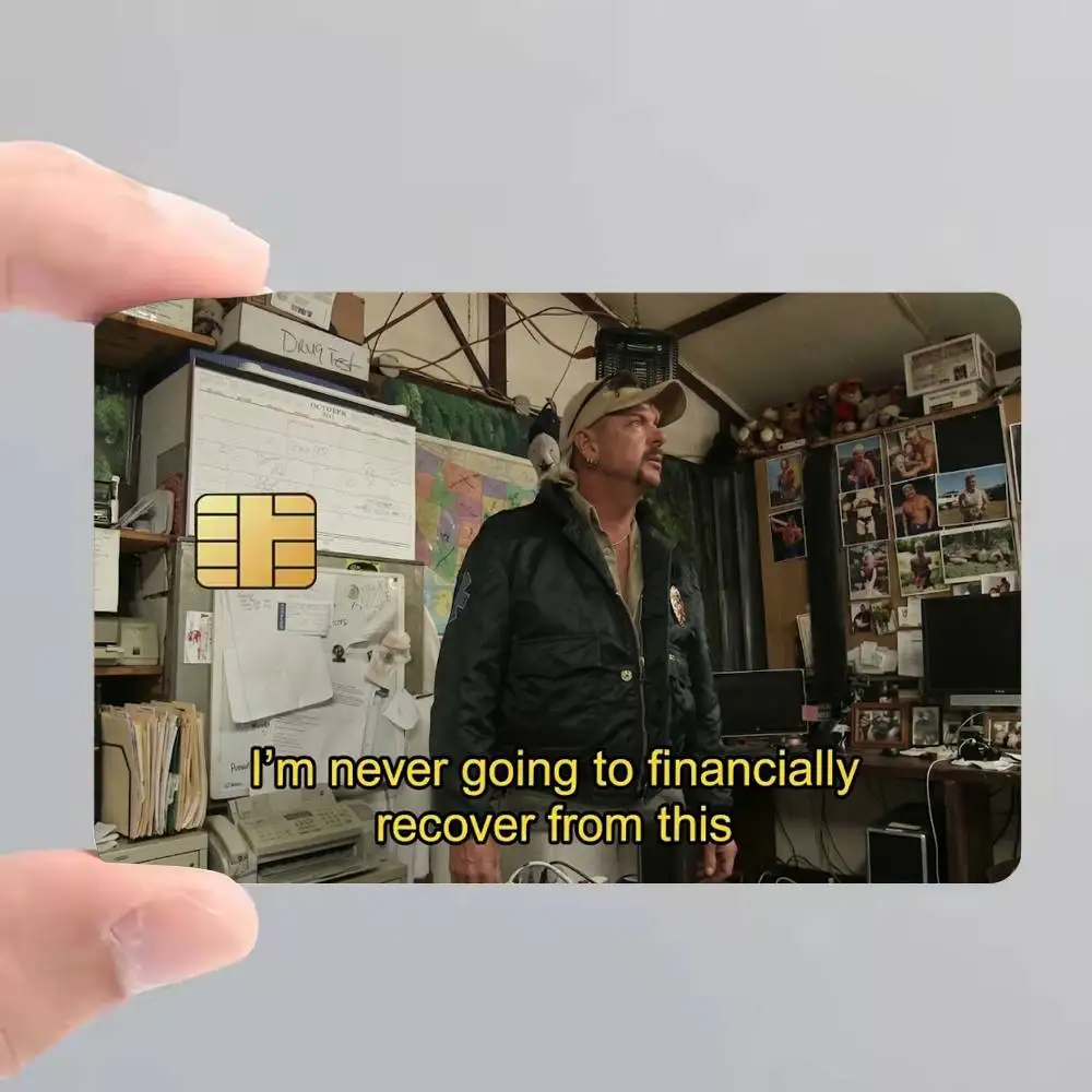 I M Never Going To Financially Recover Film Skin Cover Credit Card Stickers 4PCS Debit Front Decoration Bank Bus Pass Waterproof