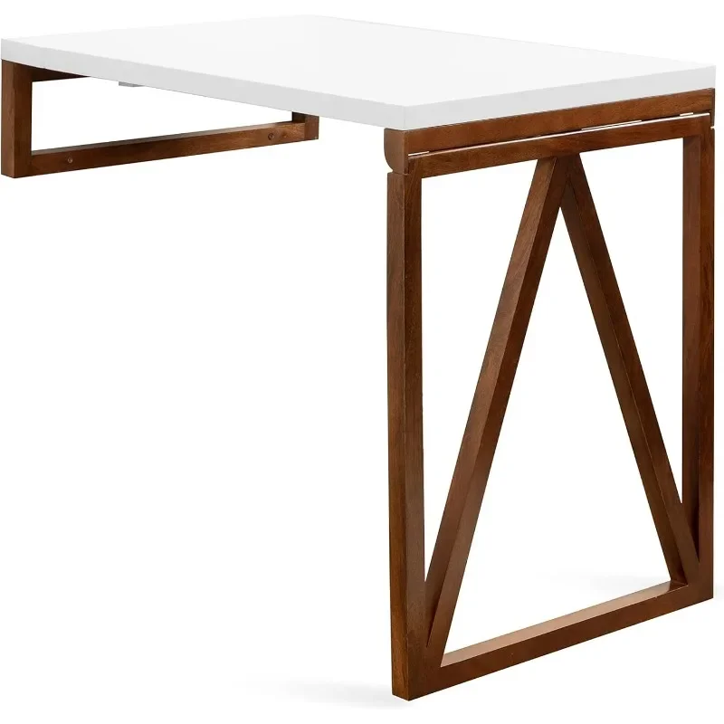 

Kaya Modern Wooden Wall-Mounted Folding Table for Home Office Decor and Small Apartment Furniture