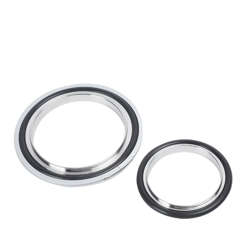 SS304 Stainless steel Vacuum NW Flanges KF Center Ring with FKM O-ring, KF16-50 ISO63-200center ring seal for KF/NW/MF Flanges