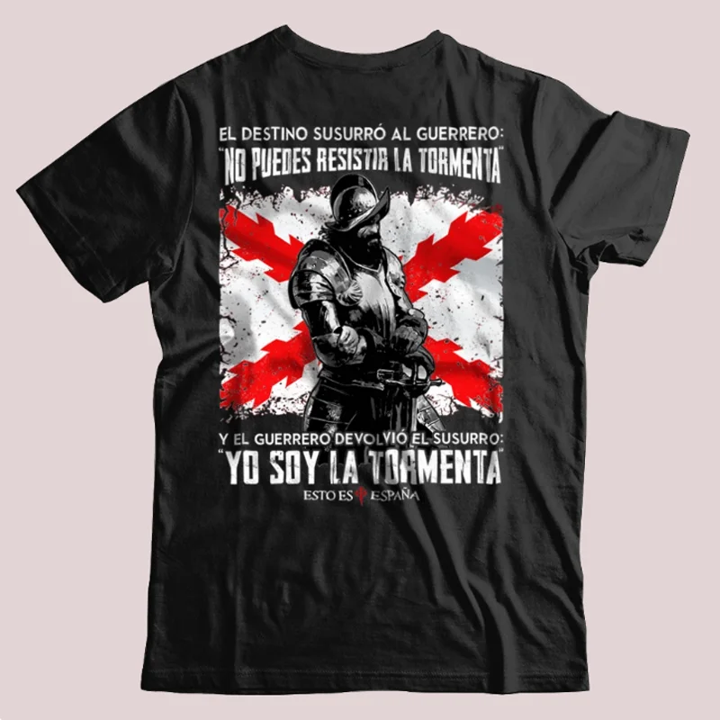 

Burgundy Cross Flag Tercios Españoles This Is Spain T-Shirt Short Sleeve Casual 100% Cotton O-Neck Summer Mens T-shirt