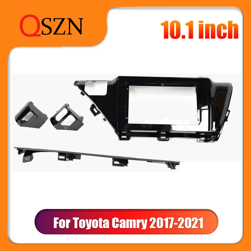 

QSZN 10.1" 2 Din Car radio DVD Installation Fascias Panel For Toyota Camry 2017-2021 Right RHD Audio Panel Dash Trim Kit Frame