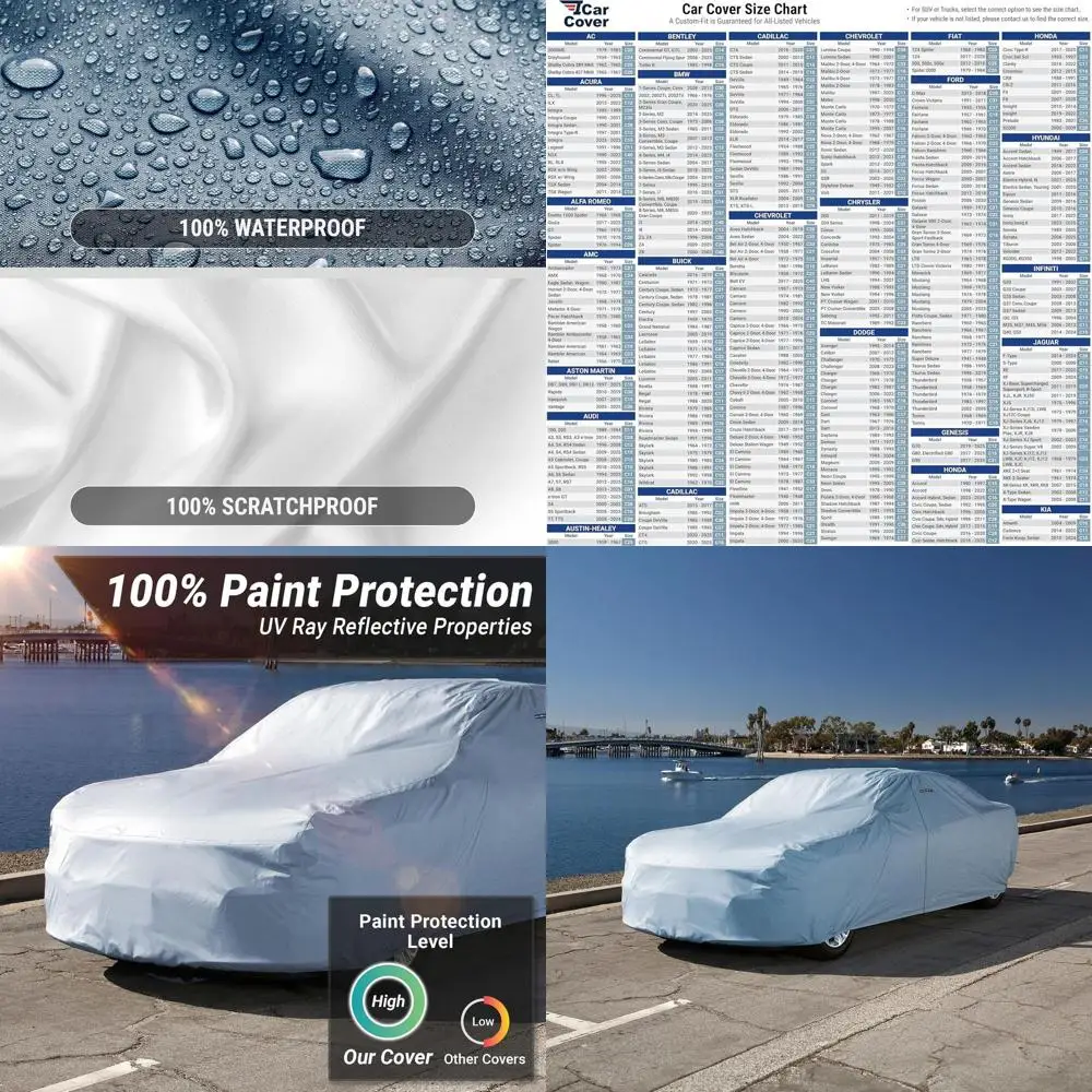 

15-Layer Waterproof All-Weather Car Cover with UV Protection, Fits Miata MX-5, MGB Roadster, MG Models, Size C25