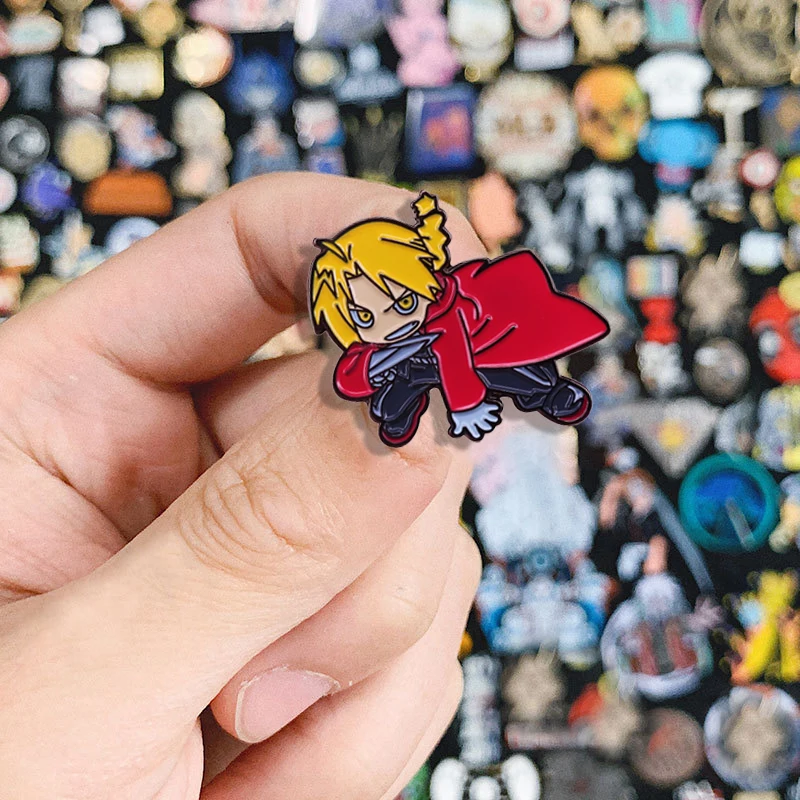 High Quality Japanese Manga Fullmetal Alchemist Enamel Pin Anime TV Badge Cartoon Brooch Backpack Hat Bag Lapel Pin Accessories