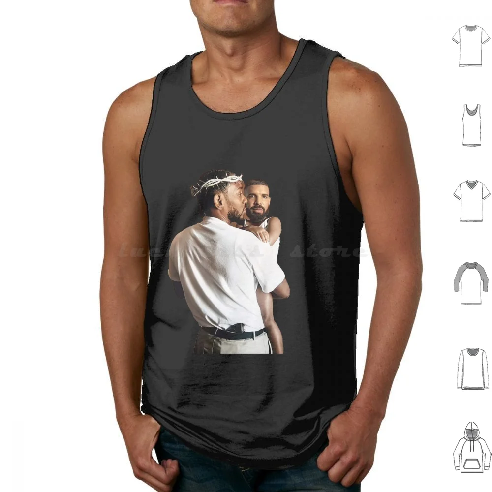 

Kendrick Lamar Holding Baby Drake Tank Tops Print Cotton Kendrick Lamar Kendrick Rap Lamar Damn Hip Hop Album Music Humble