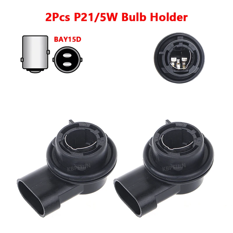 

For Jeep Fiat Daytime Running Light Socket P21/5W Bulb Holder Car Lamp Replacement Parts 2PC