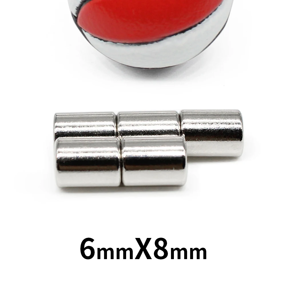 10/20/50/100/150/200PCS 6x8 mm Small Round Search Magnet N35 Thinck Powerful Strong Magnetic magnet 6x8mm Neodymium Magnet 6*8