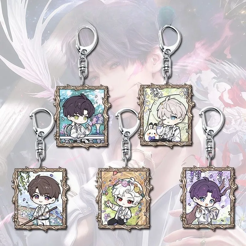 

Love and Deepspace Acrylic Keychain Model Xavier Rafayel Zayne Ornament Key Chain Cute Collection Pendant Keyring Cartoon Gifts