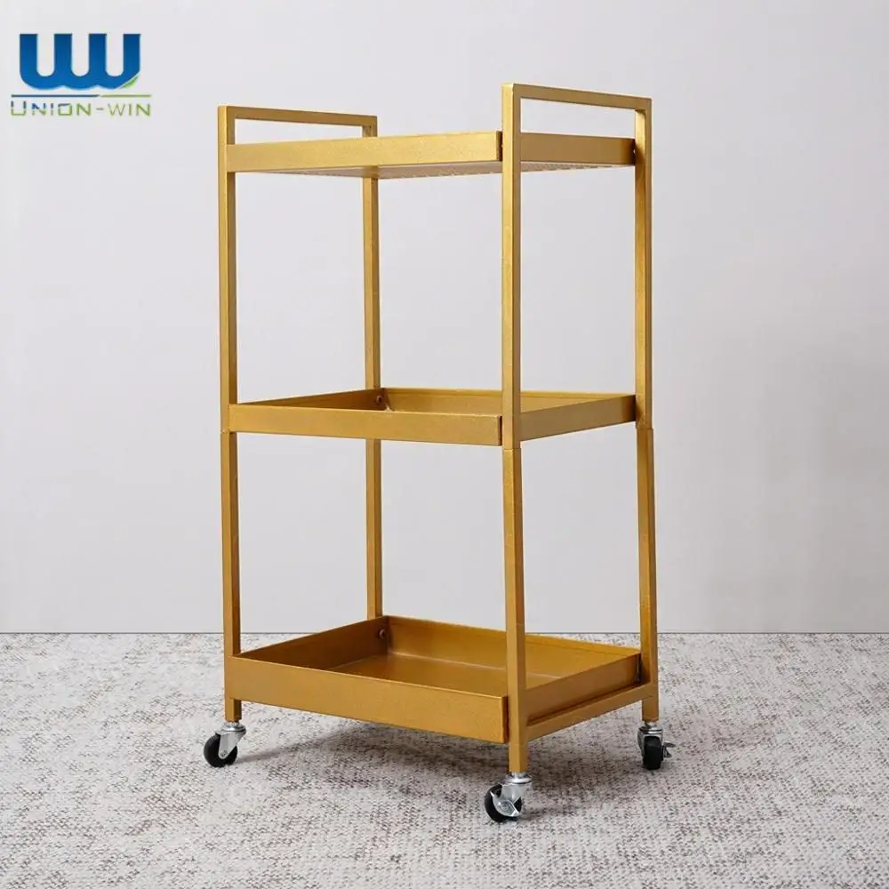 Unirelax Esthetician Trolley Cart Beauty Salon Barber Equipment with 3 Storage Boxes Hair Salon Cart