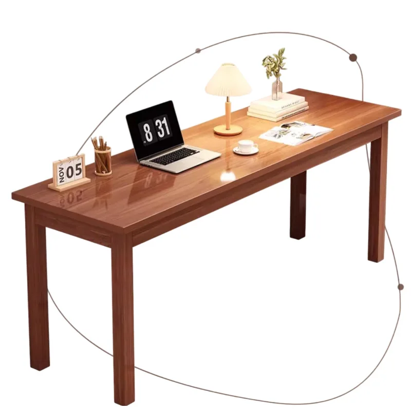 

Bar table household balcony leisure wall long narrow table milk tea shop table and chair combination simple solid wood legs high