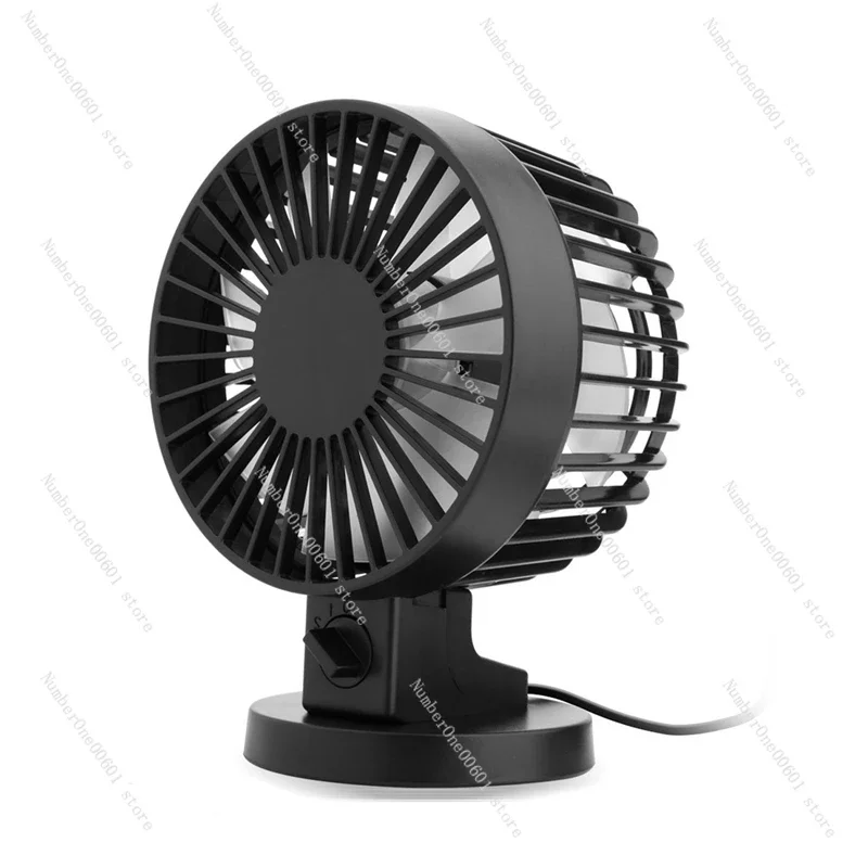 

2X Personal Mini USB Fan Noiseless Table Desk Fan With Dual Blades For Home Office Desktop(2 Gears) Black