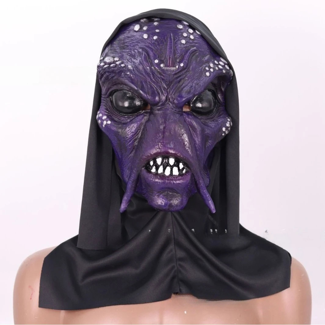 Lustige Lächeln Alien Maske No-Face Ghost Kopfbedeckung Halloween Urlaub Party Maskerade Streich Kostüm Requisiten