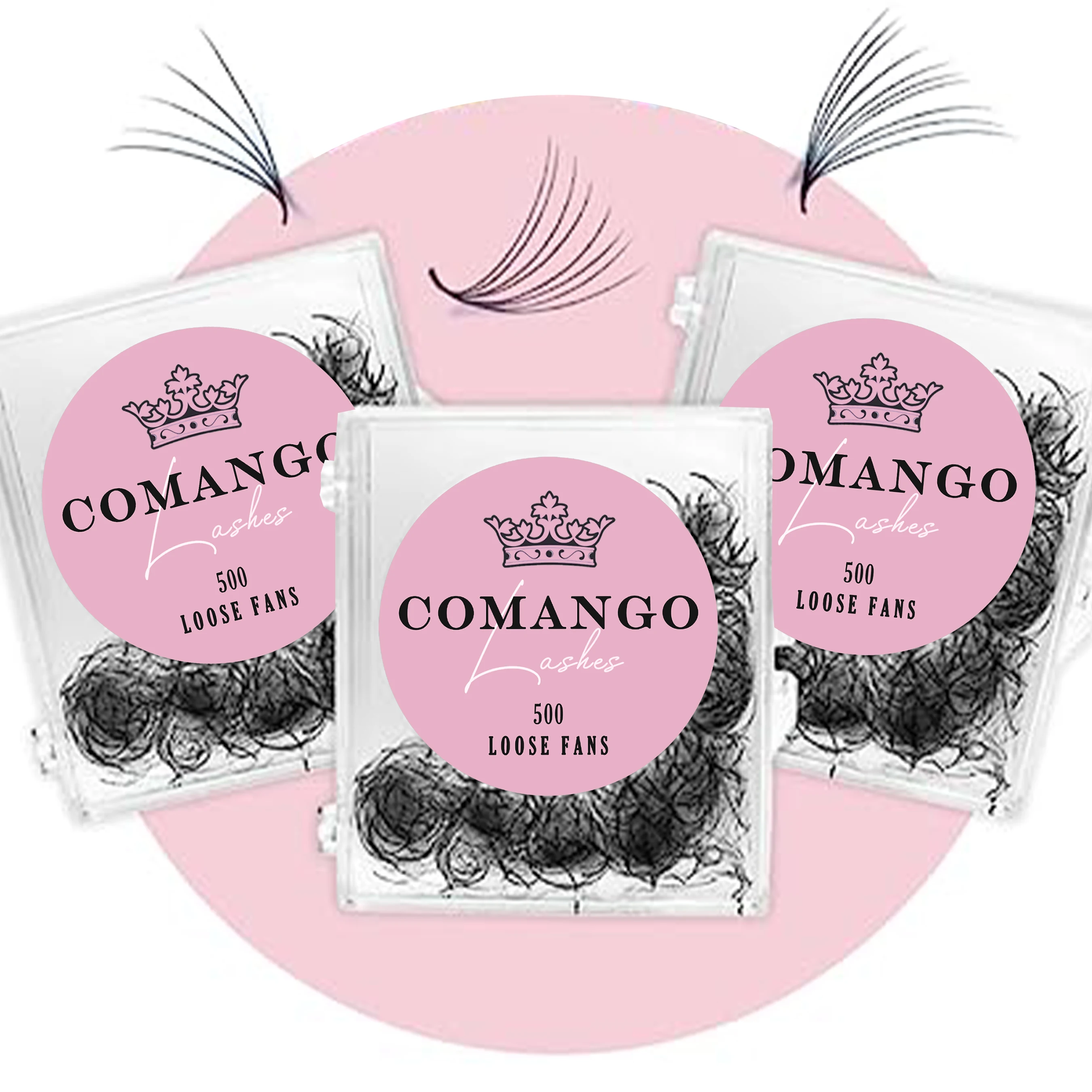 CoMango 500Fans Promade Fans Wimpernverlängerung Bulk 3/6/7/10/12/14/16D Spitzer Stiel 0,05/0,07 C/D Curl Vorgefertigte Volumenfächer – Detail 4