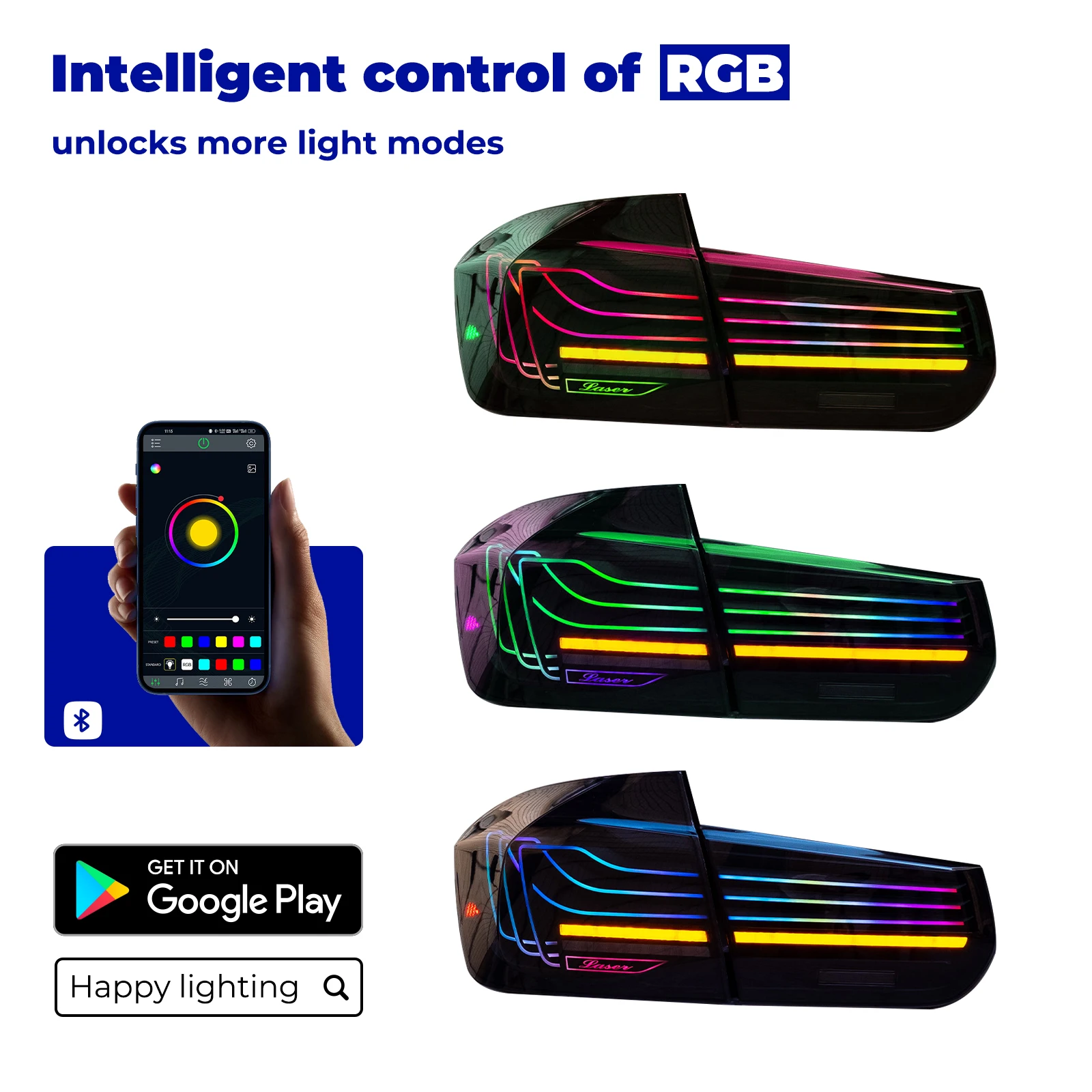 DK Motion LED Tail Lights Turn Signal Brake Reverse Lamps For BMW 3 Series F30 F35 F80 320i 2013-2020 13-18 18-20 Rear 12v DRL