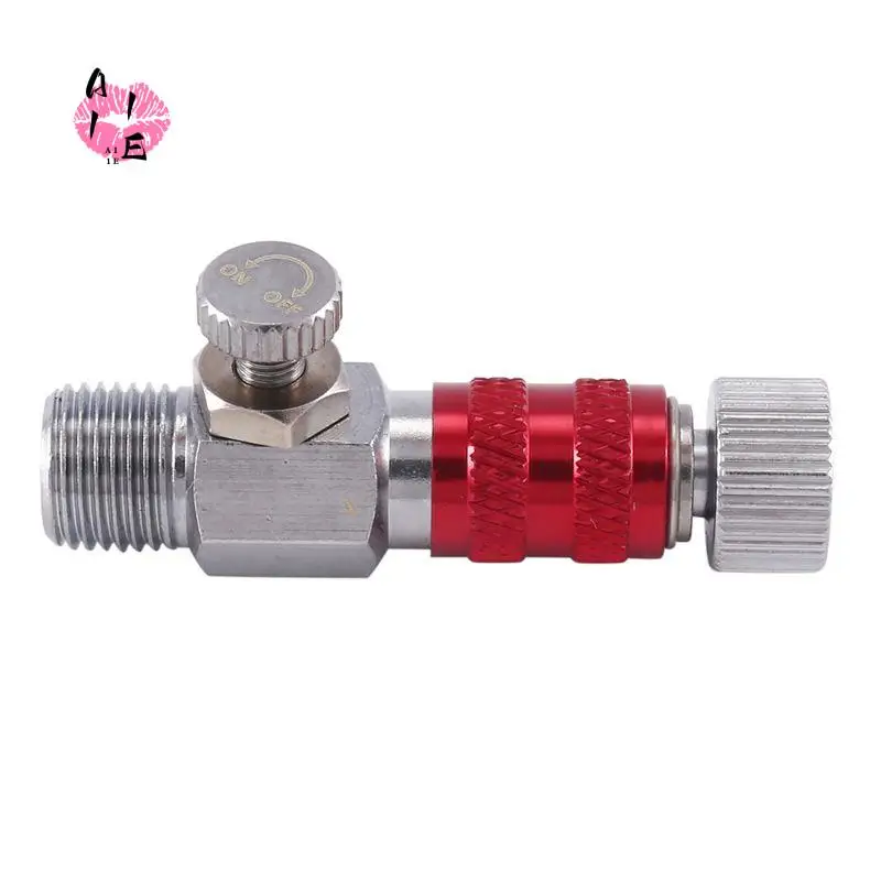 A11E-Airbrush Quick Release Air Control Fitting Adapter 1/8 Inch Threaded Hose Connection Adjustment Valve Tool