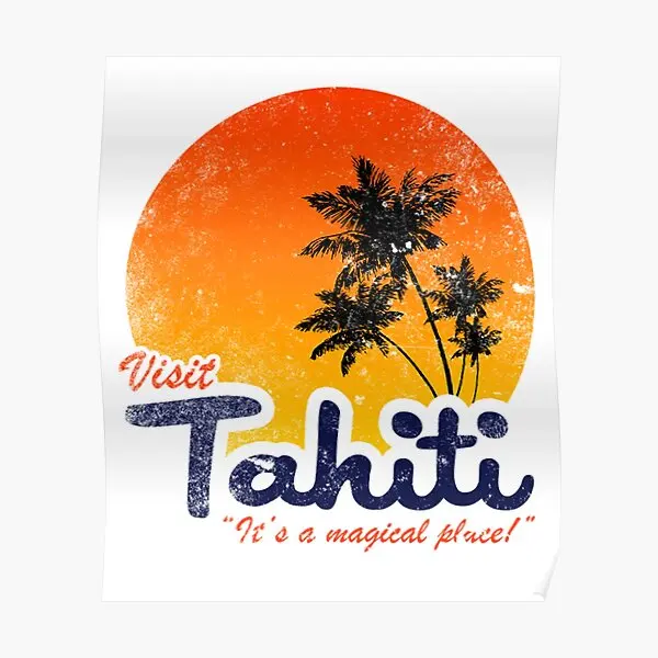 Agents Of Shield T Shirtvisit Tahiti  Poster Home Modern Wall Decor Mural Funny Vintage Room Decoration Print Picture No Frame