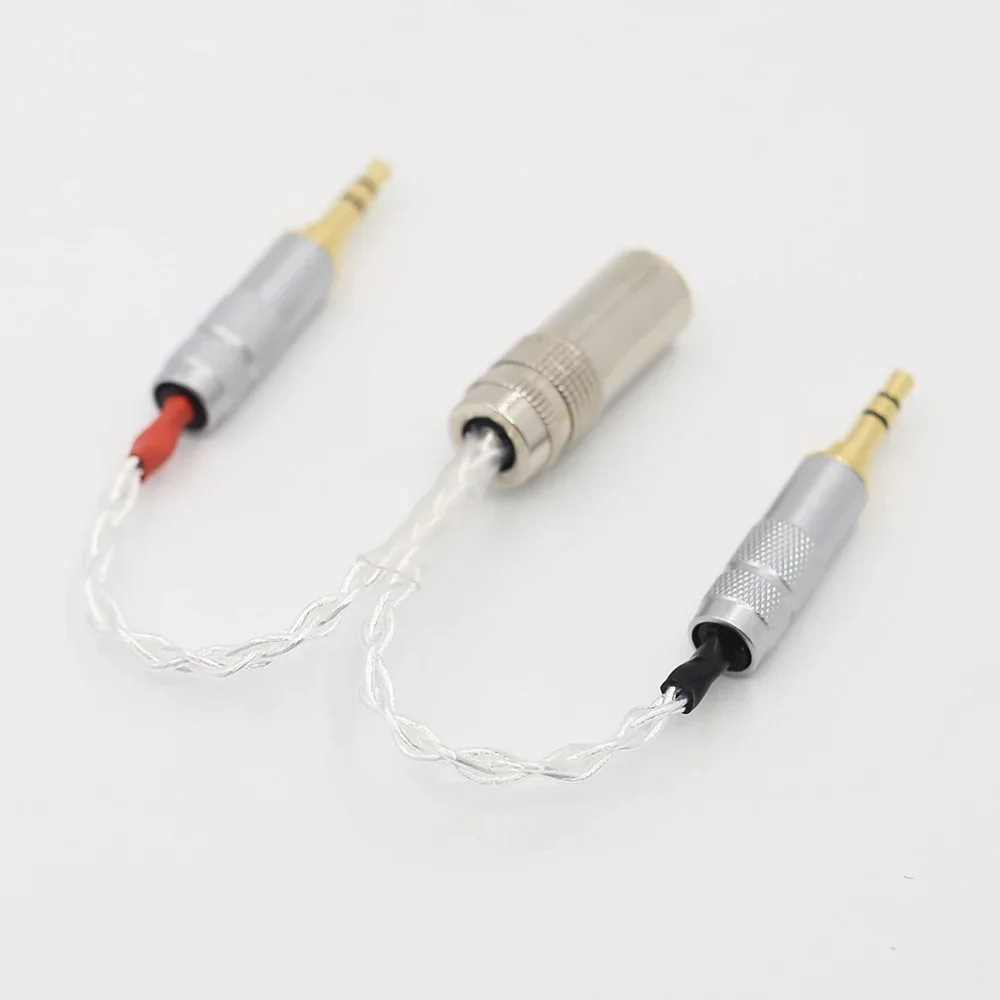 Hifi versilbertes 2x 3,5mm Stecker auf 4,4mm symmetrisches Buchse Kabel für PHA-3 Pono Player