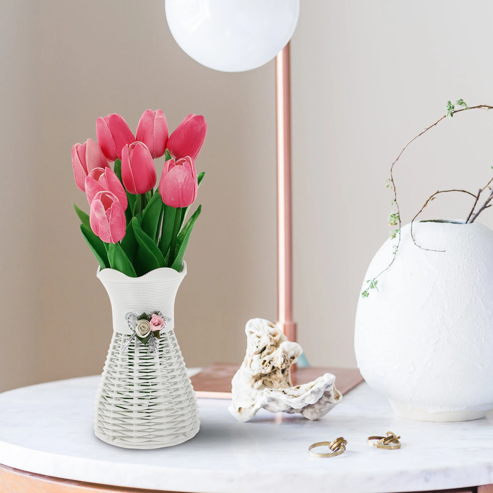 

8pcs Artificial Tulip Flower Arrangement Decor Simulation Flower For Home Living Room Diy Craft Party Wedding Event Decoration