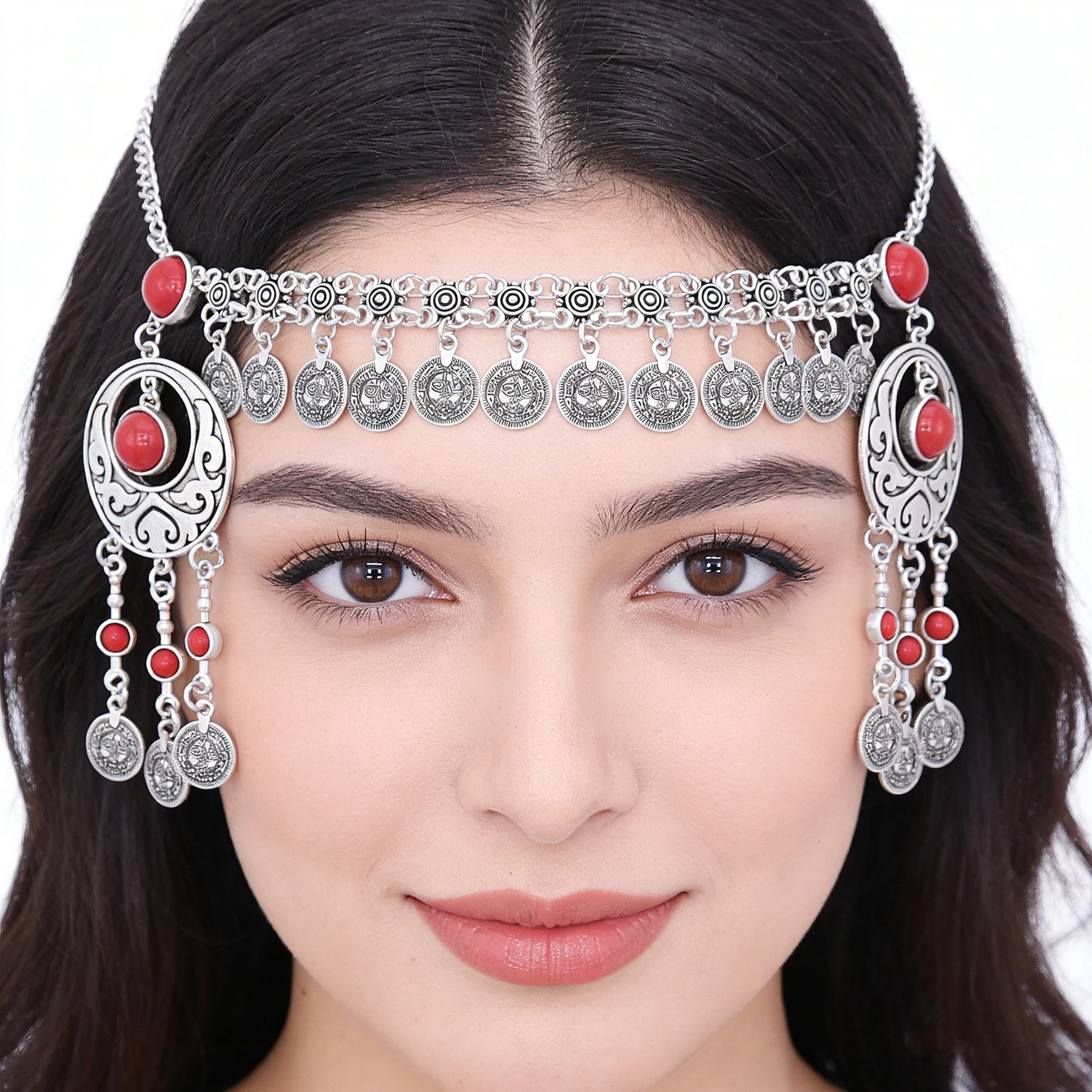 Women Accessories Nepal - Chaîne de tête vintage en argent