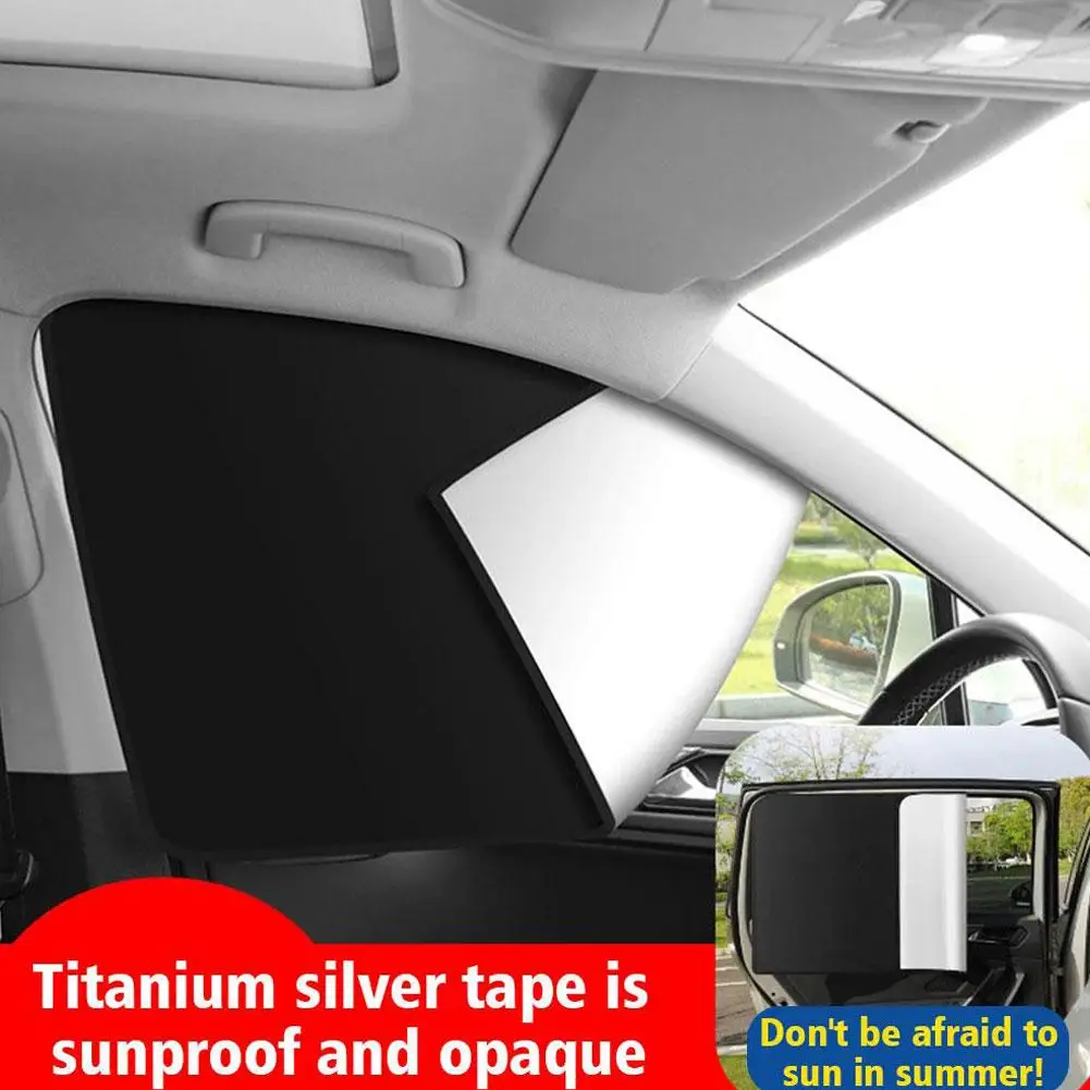 Car Magnetic Suction Side Window Curtain Magnet Privacy Reflection Front/Rear Sun Protection Shade Cover UV Window I6V5