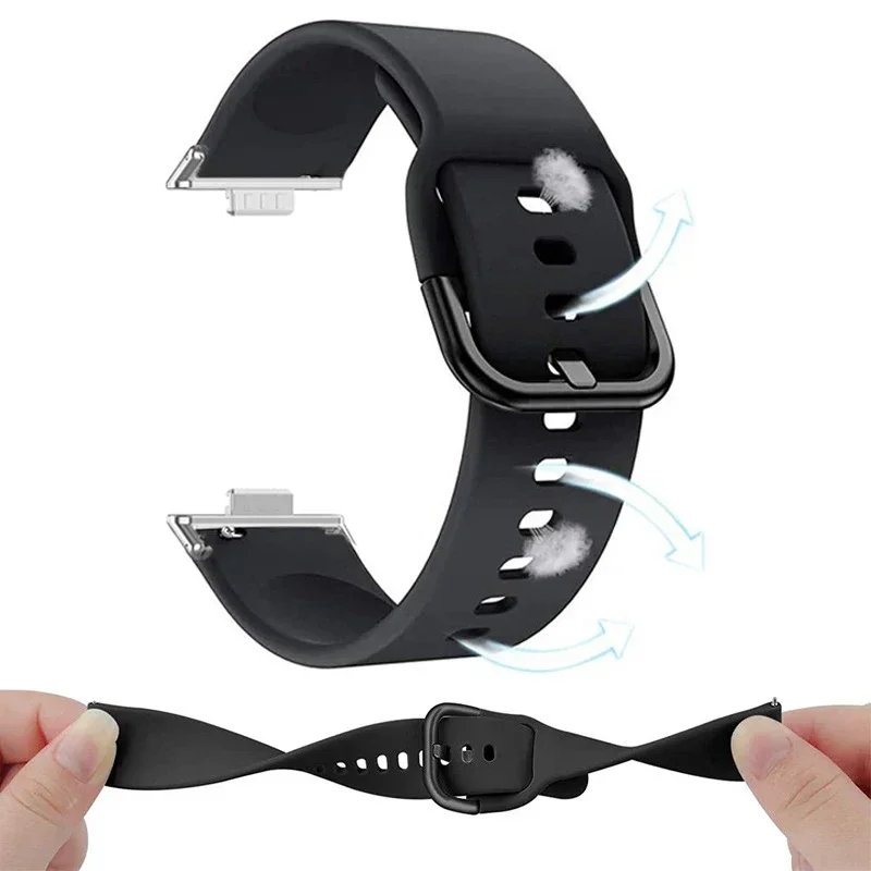 Pulseira de silicone para huawei watch fit4/4ro/3 band pulseira esportiva macia correa para huawei fit2/1 acessórios de pulseira de substituição ﻿