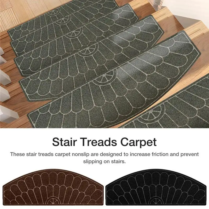 Indoor Stair Treads Carpet Non-Skid Safety Rug Stair Grips Non-Slip Peel And Stick Indoor Stair Tread Absorb Water Self-Adhesive