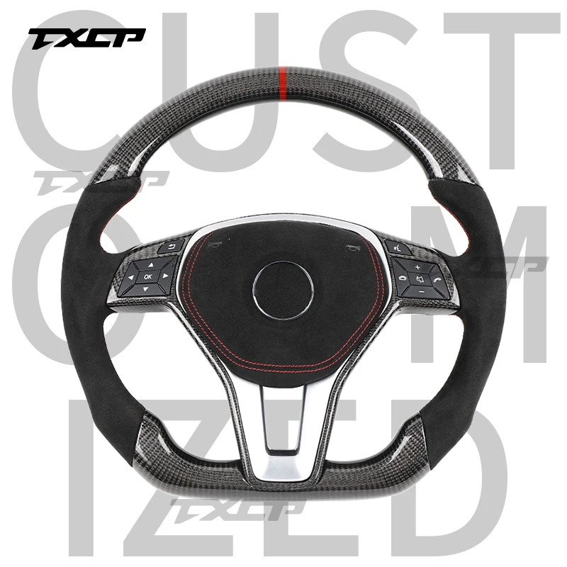 

FORFor Mercede bz C CLASS W204 C63 W212 W218 W207 W172 W117 SLK CLK A35 A45 S63 C43 E53 E63 LED Carbon Fiber Steering Wheel