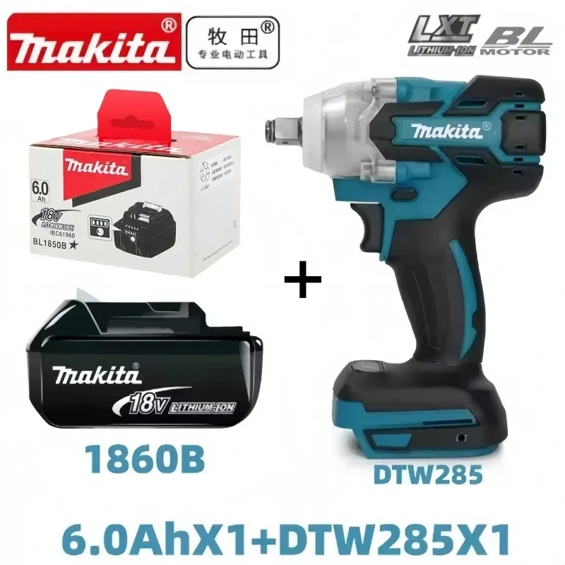 100% Original Makita Akku, 6,0Ah Wiederaufladbarer Akku 18V, Ersatz für Makita BL1830B L1840B L1850B L1860B, Elektrowerkzeug-Akku