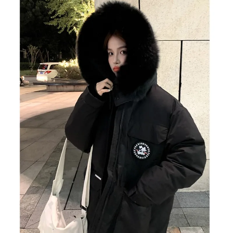 Women Pink Down Jacket Coat Fashion Stand Collar Solid Windproof Duck Down Feather Female Puffer Winter Brown Short Outwear 2023