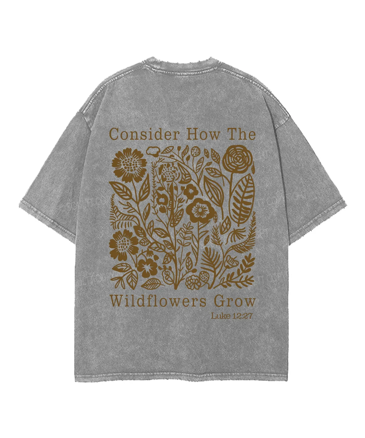 

Футболка унисекс с двусторонним принтом «Растущие полевые цветы» – Soultt