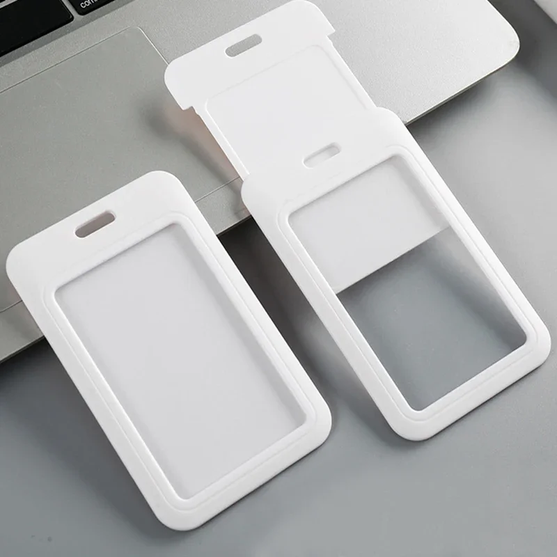 

1pc Men Women Plastic Work ID Badge Card Holder Card Case Business Case Fashion Bus Work Card Protector Cover