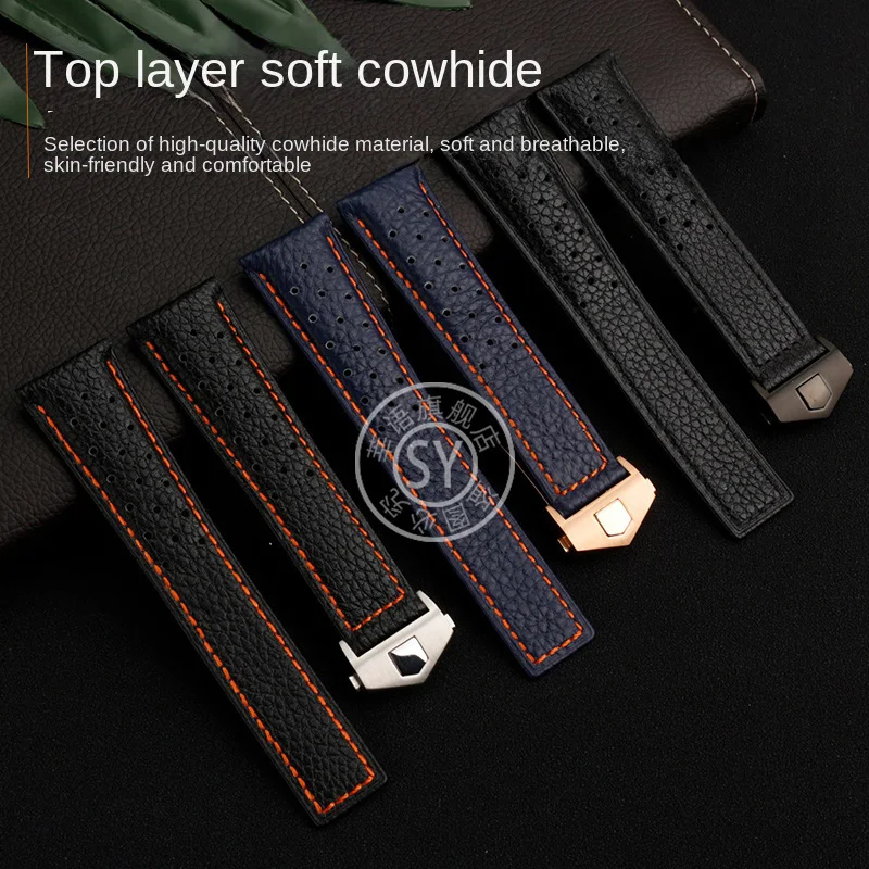 Shenyu accessori per orologi per TAG Heuer serie Monaco cinturino CAW211M 211P CAW211R 211T cinturino di ricambio cinturino in pelle