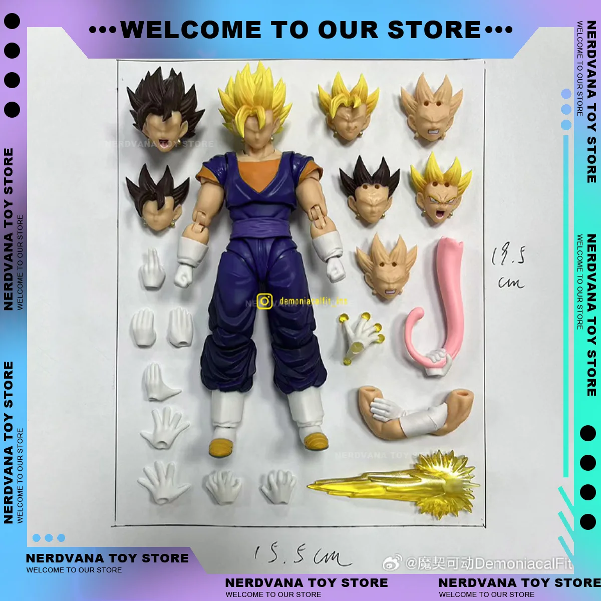 Dragon Ball Z The Ultimate Fusion: Vegito Anime Figure Super Saiyan Vegito Son Goku Model Toys Action Figure Dragon Ball Statue