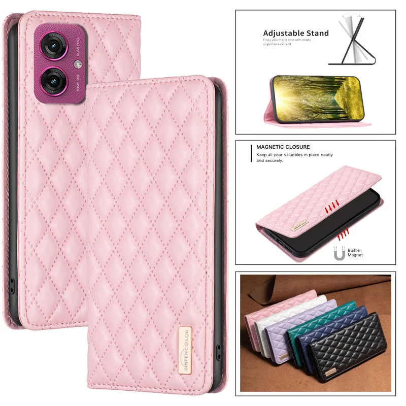 Wallet Leather Magnetic Phone Case For Motorola MOTO G85 G55 G35 G45 5G G 85 45 55 35 MotoG55 Cqoue Bag Skin Friendly Flip Cover