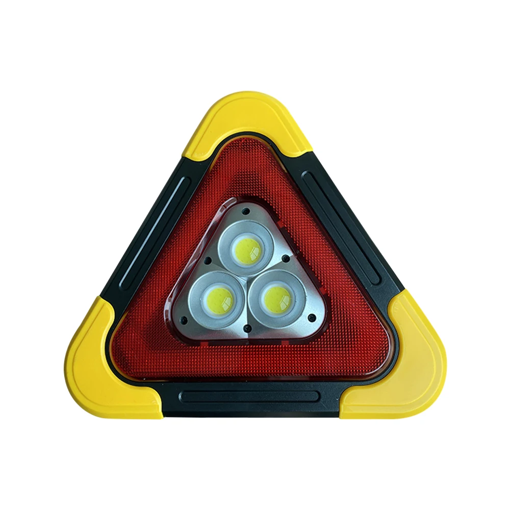 Tripod Caution Car Emergency Warning Light LED Solar Rechargeable Lights Multi-function Safety Signs