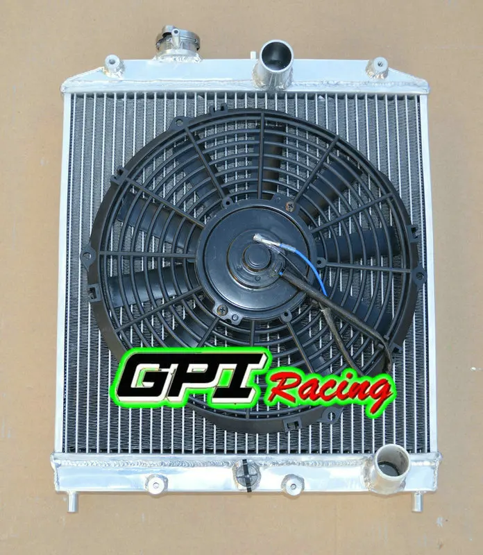 مشعاع ألومنيوم 52 مللي متر مع مروحة لهوندا سيفيك EG EK B16 B18 1992-2000