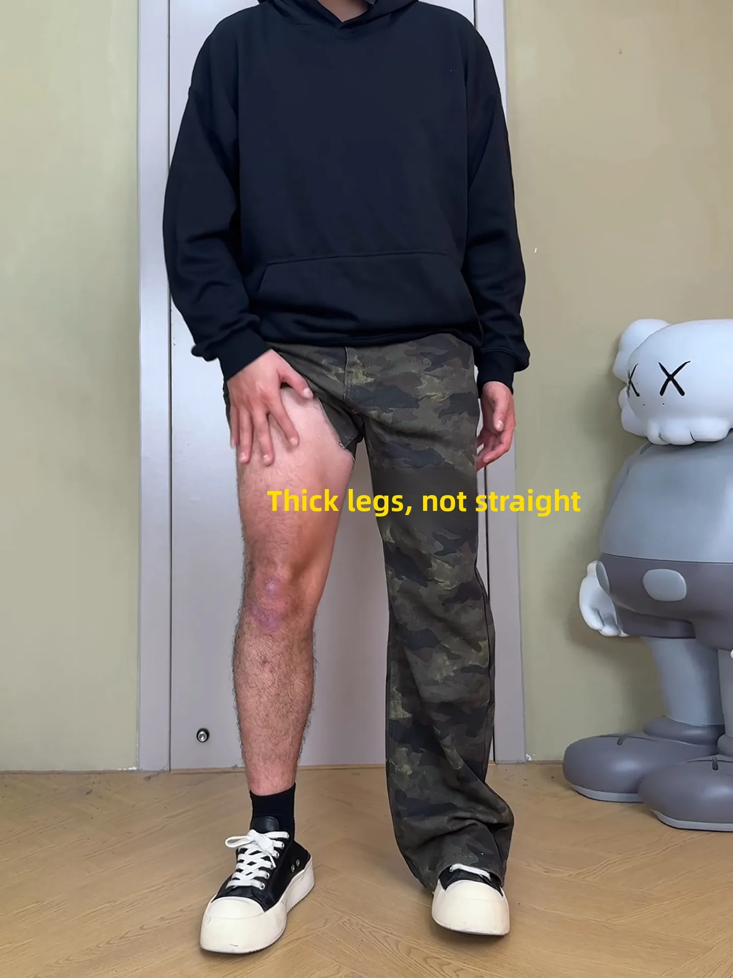 

American Sle Camouflage Slim Fit Jeans for plus Size Men Autumn Leggings Thi Butt Big Knife Flared Workwear Pants