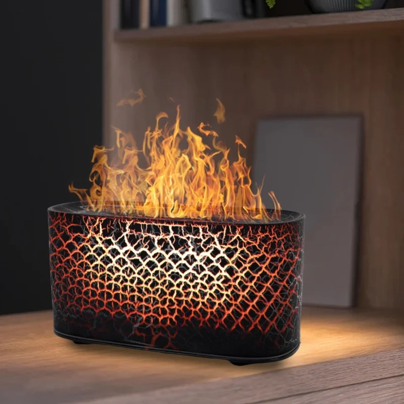 

Красочный увлажнитель с диффузором огня, 7 цветов огня, диффузор эфирного масла, USB-увлажнитель с автоматическим выключением для спальни, офиса