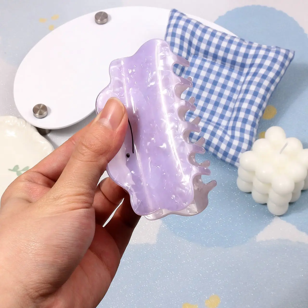 Pokémon Ditto Hair Clip Purple Cute Girl Bun Hair Clip Back of Head Hair Accessory Clip Cartoon Fun Friend Gift view 5