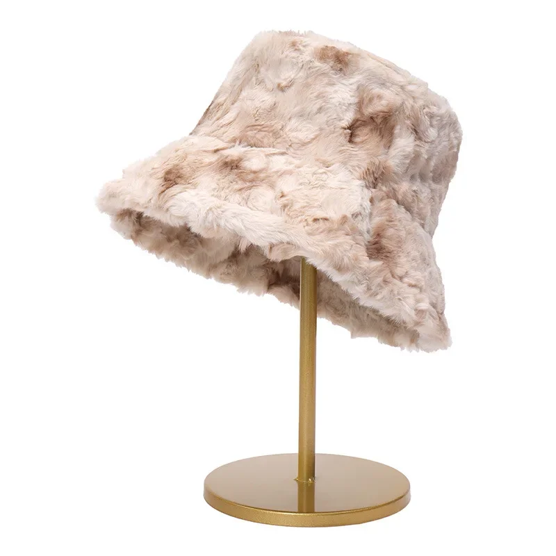 

Tie-Dye Bucket Hat Winter Thermal Fisherman Cap for Women Fashion Face Slimming Outdoor Winter Activities Warm Headwear