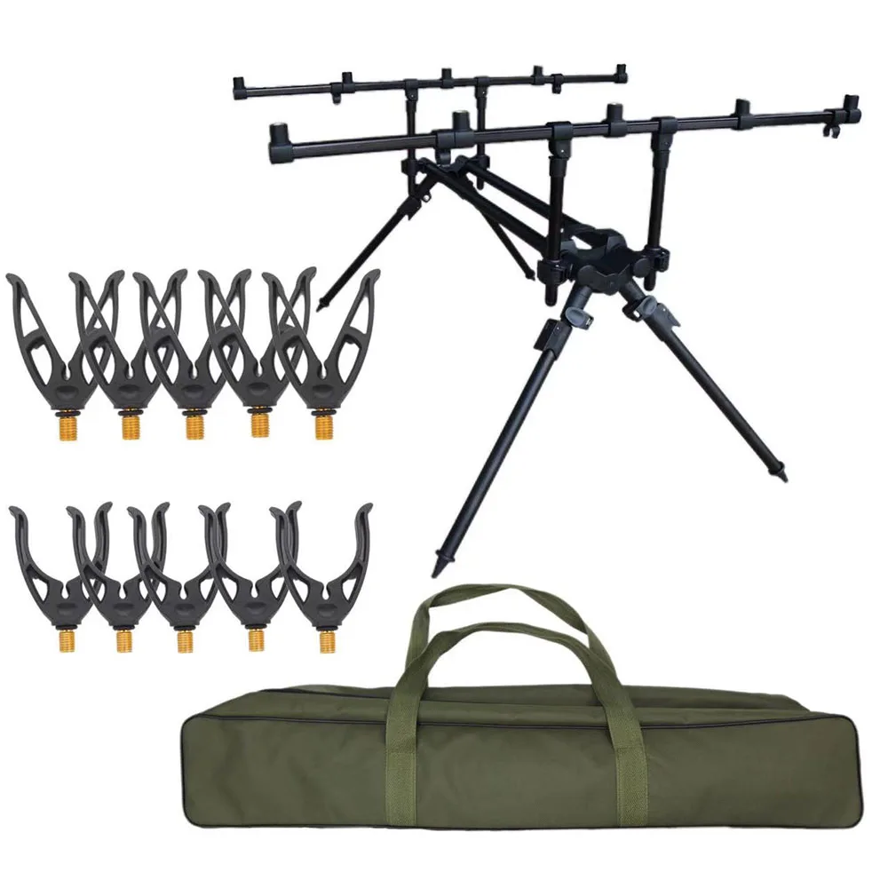 

Adjustable Retractable Carp Fishing Rod Pod Stand Holder For 5 Fishing Poles Rod Holder Support JS-B5 Fishing Accessories