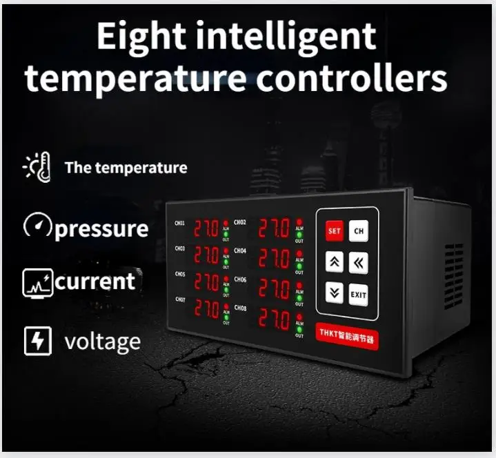 Multi-channel Digital Display Thermostat 2 Channels 6 Channels 8 Channels PID Temperature Control Upper and Lower Limits