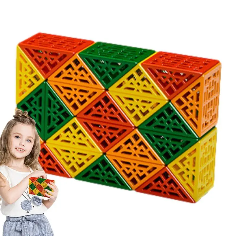 Fidget Snake Puzzles Kids Developmental Ruller Puzzle Toy Fine Motor Skills Toys Hollowed-Out Puzzle For Bedroom Camping Living