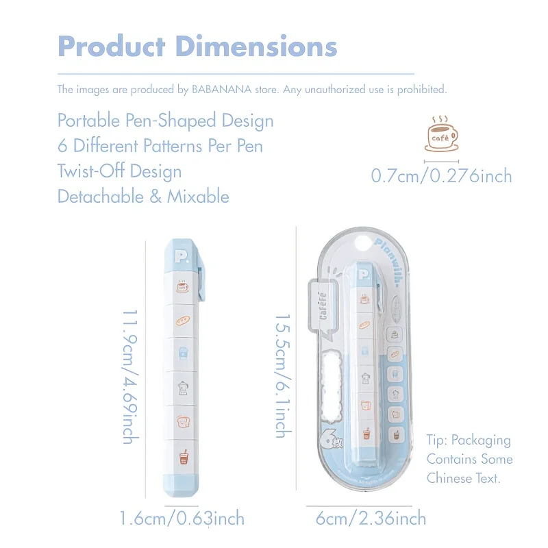 1pc, Multi-Image Stamp Pen - Cute Planner Stamp Set for Journaling, Memory Keeping and K-Pop Fans