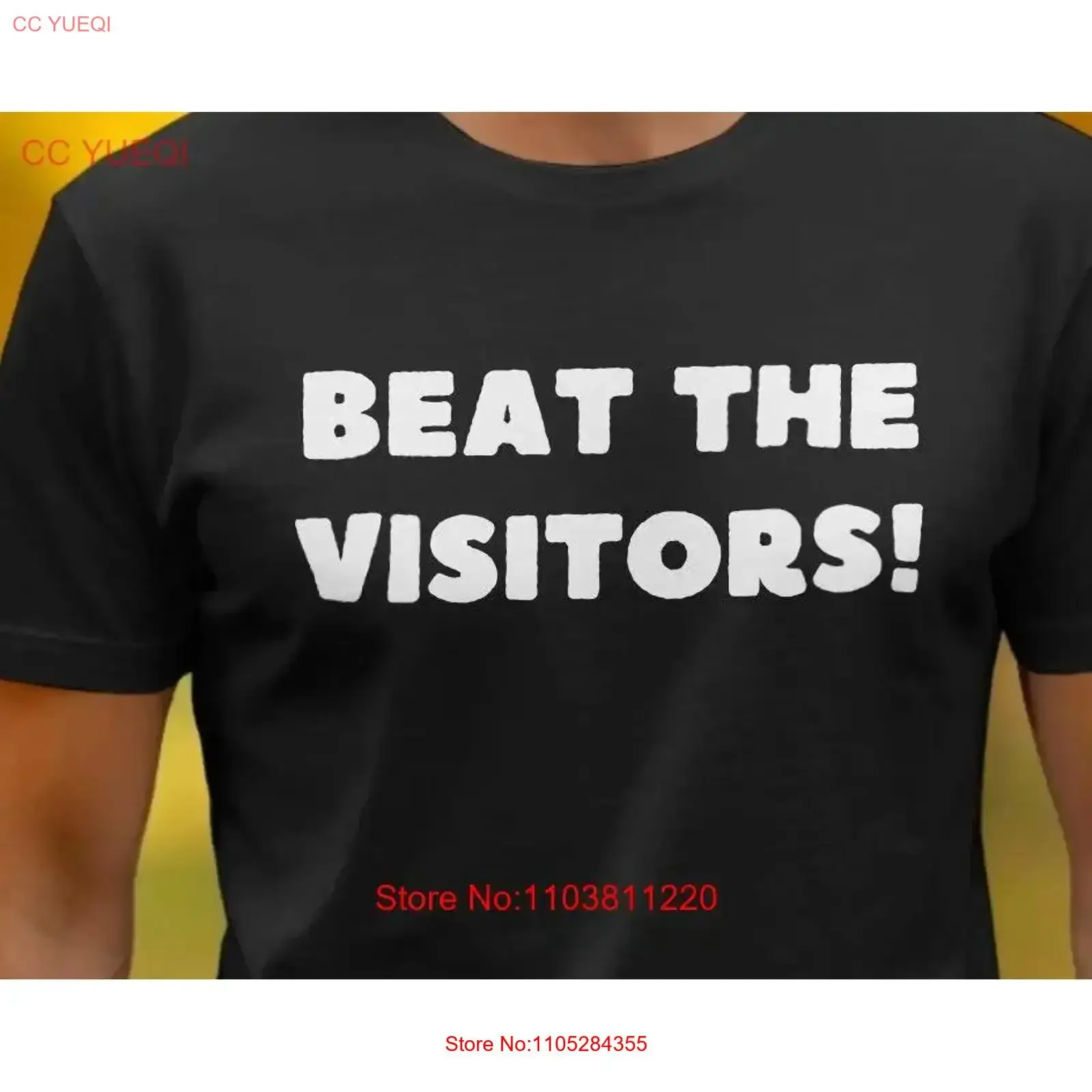 Beat The Visitors T Shirt Adults Sporty Women's Relaxed Fit Cozy SweaT Casual vintage Washed Slightly Soft Stretched