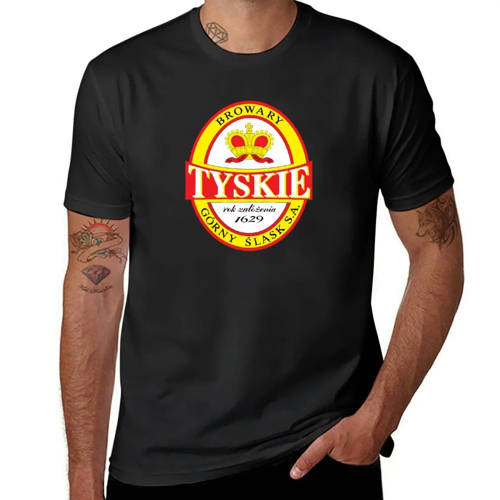 Tyskie Polish beer T-Shirt hippie clothes korean fashion mens t shirt graphic