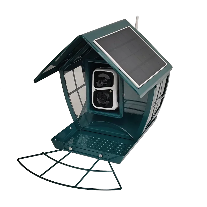 

Bird Feeder with 1080P Camera Metal Birds House Outdoor Automatic Smart Bird Feeder with Camera