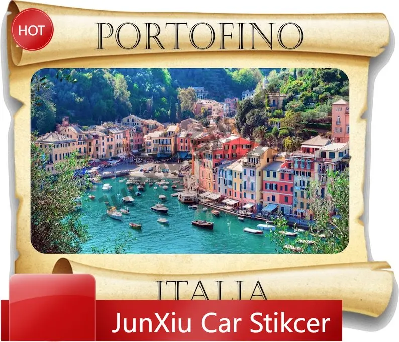 

Portofino Italy Italia Papyrus Sticker High Quality Vinyl Decal For Wall Helmet Waterproof Decoration Auto Accessories Exterior